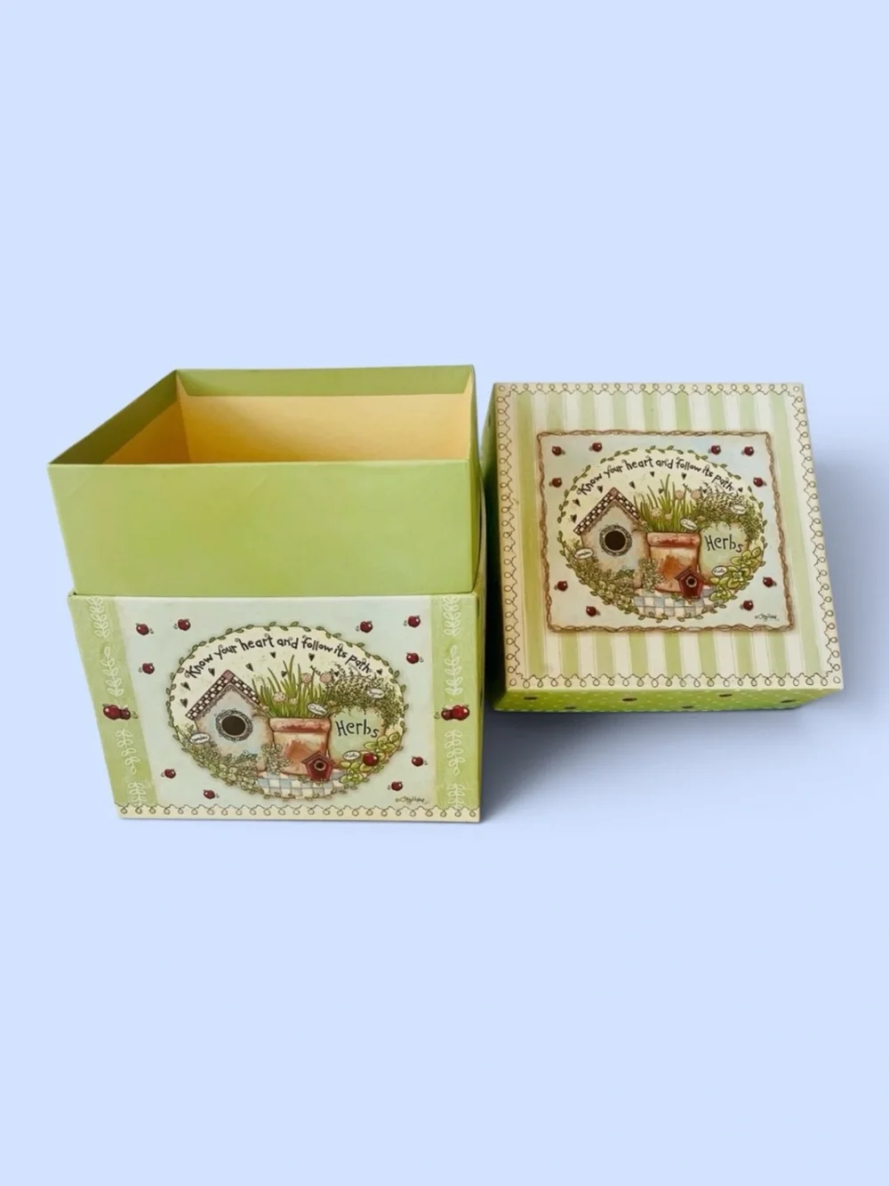 Amacal Joy Marie Heimsoth Herbs Craft/Photo/Misc Decorative Storage Box Like New